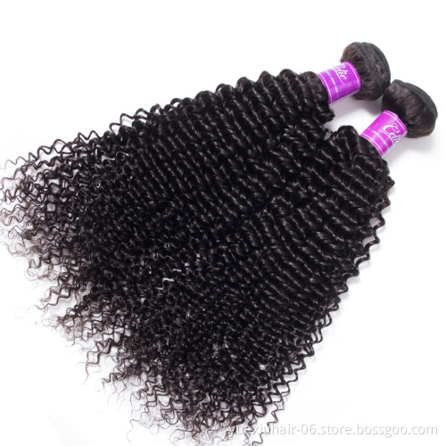 CELIE Unprocessed Brazilian Kinky Curly Hair Weaves with Frontal Closure Good Quality Cheap Hair Bundles with Closure
